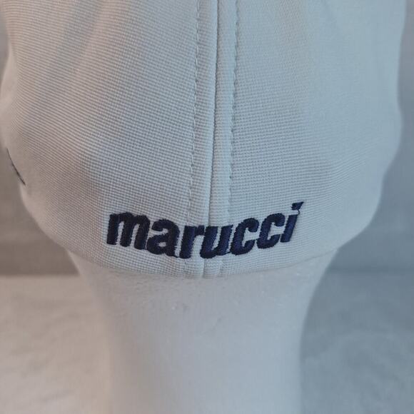 Marucci TP Logo Ball Cap Hat Fitted L/XL Baseball White Navy Blue - Picture 6 of 10